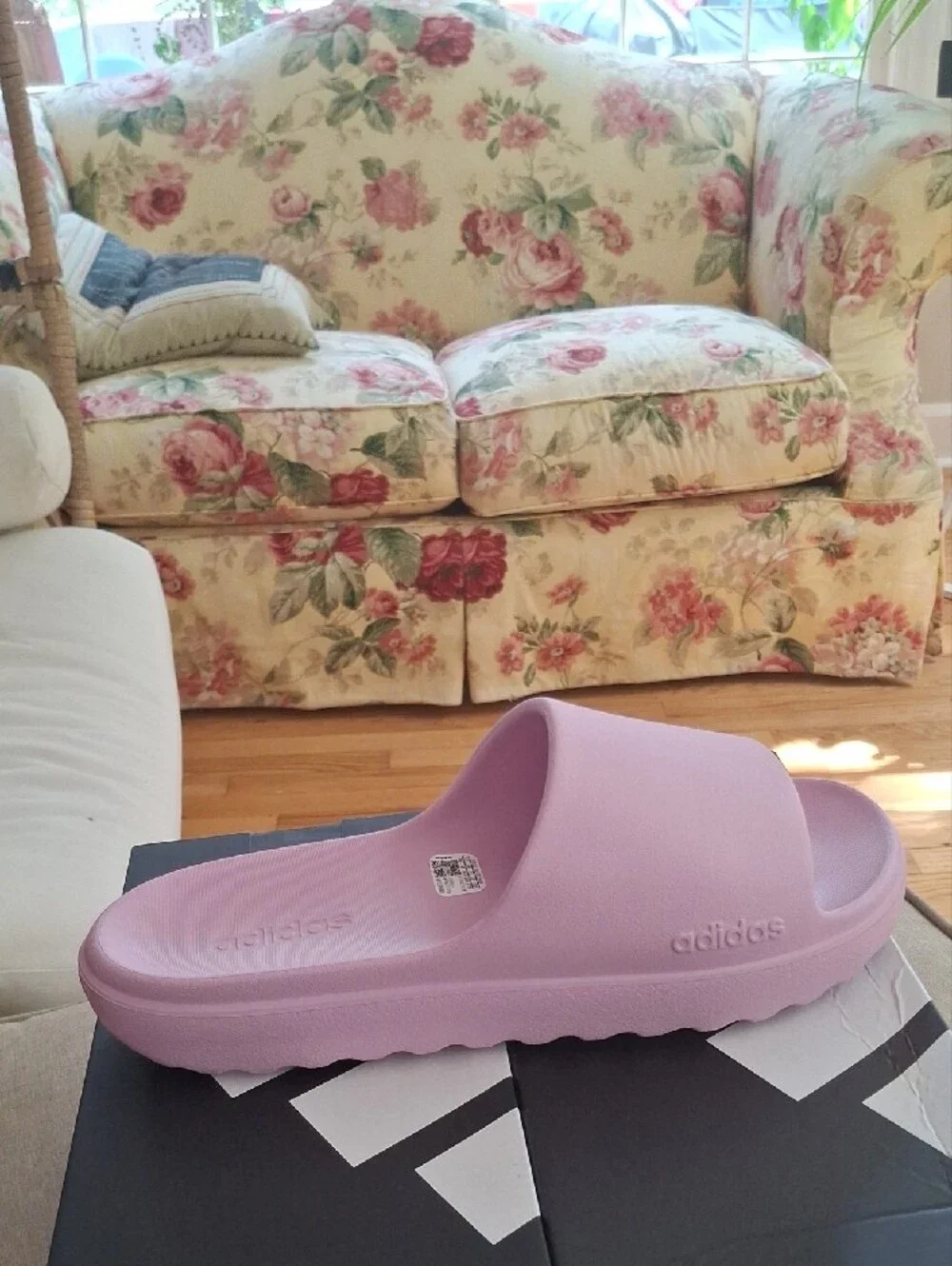 adidas Men's Light Pink Slide Sandals